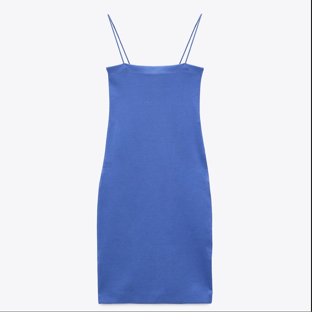 Zara Short Ribbed Dress in Purple